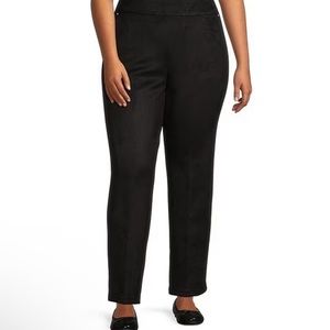 ✅Allison Daley Petite Luxe Suede Straight Leg Pull-On Pants